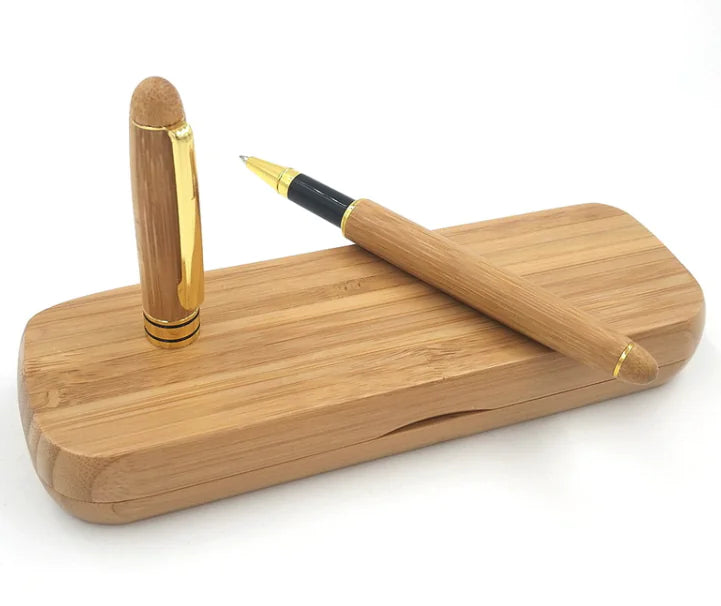 Bamboo Fountain Pen and Ballpoint Pen Gift Set